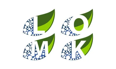 Leaf Water Template Set Stock Illustration