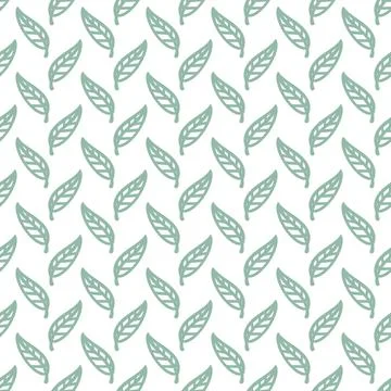 Leaf (White, Green) Stock Illustration