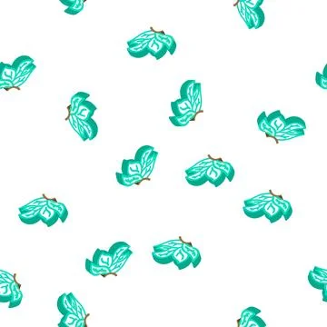 Leaf wing isometric icon seamless pattern 스톡 일러스트