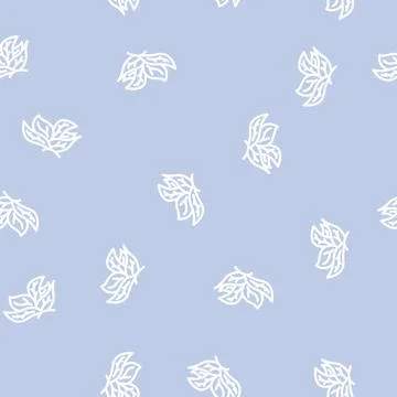 Leaf wing line vector seamless pattern Illustrazione stock