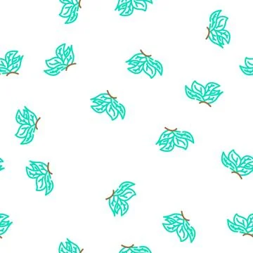 Leaf wing vector seamless pattern 库存插图