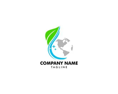 Leaf world nature logo Stock Illustration