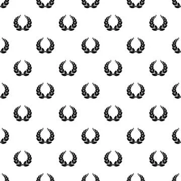 Leaf wreath pattern seamless vector Illustrazione stock