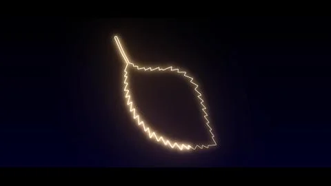Leaf yellow in highlight and glow effect mp4 video Stock Illustration