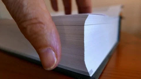 Leafing through a book Stock Footage 80809477