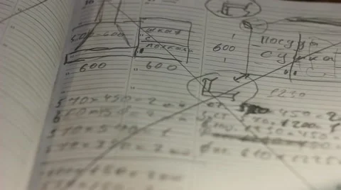 Leafing through a notebook Stock Footage 66719825