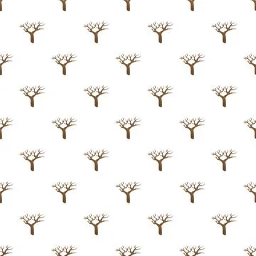 Leafless dry tree pattern symbolizing nature, environment, and barrenness Stock Illustration
