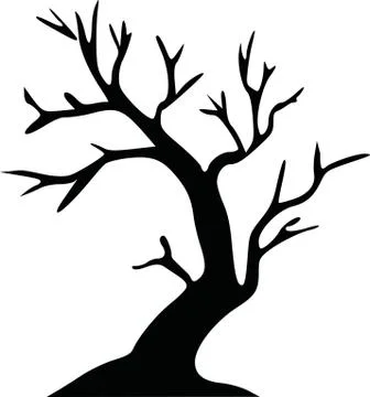 Leafless tree halloween tree Stock Illustration