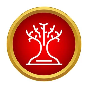Leafless tree icon representing nature and seasons Illustrazione stock