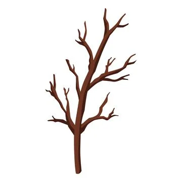 Leafless winter tree vector illustration isolated element Stock Illustration