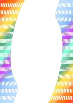 Leaflet background with rainbow waved grid Stock Illustration