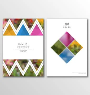 Leaflet Brochure Flyer Template A4 Size Design, Annual Report Book Design Stock Illustration