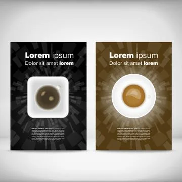 Leaflet coffee shop Stock Illustration
