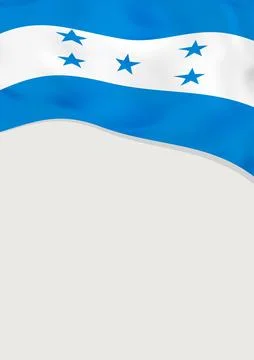 Leaflet design with flag of Honduras. Vector template. Stock-Illustration