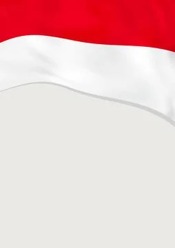 Leaflet design with flag of Indonesia. Vector template. Illustration