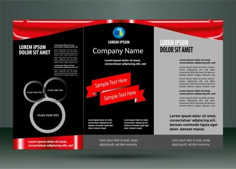 Leaflet design layout Stock Illustration