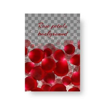 Leaflet with falling petals Stock-Illustration