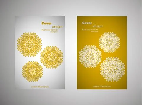 Leaflet, flyer, cover, pattern, mandala. Oriental motif Stock Illustration