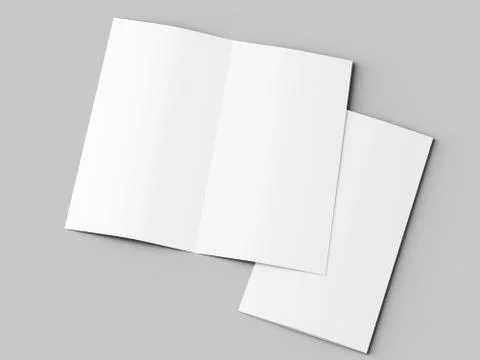 Leaflet folded to DL format - mock up - 3d illustartion Stock Photos