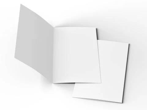 Leaflet folded to DL format - mock up - 3d illustartion Stock Photos