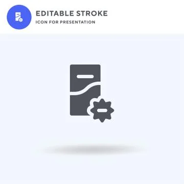 Leaflet icon vector, filled flat sign, solid pictogram isolated on white, log Illustrazione stock