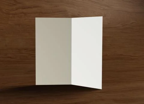 Leaflet inside presentation wood 1 Stock Illustration