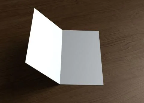 Leaflet inside presentation wood 2 Stock Illustration