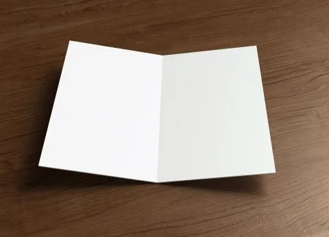 Leaflet inside presentation wood 4 Stock Illustration