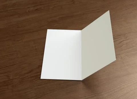 Leaflet inside presentation wood 5 Stock Illustration