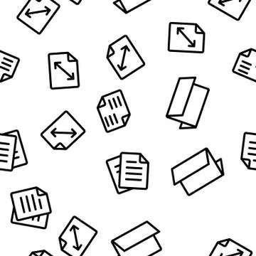 Leaflet Paper Vector Seamless Pattern Stock Illustration