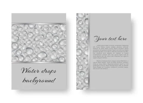 Leaflet with rain drops Stock Illustration