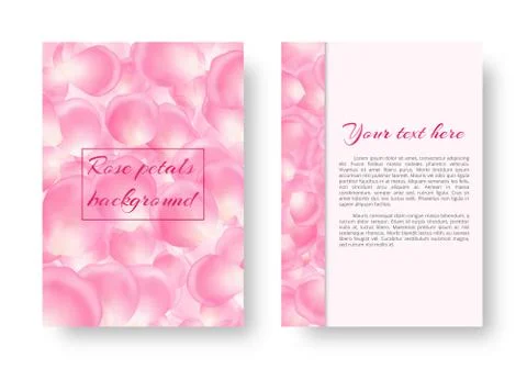 Leaflet with soaring rose petals Illustrazione stock