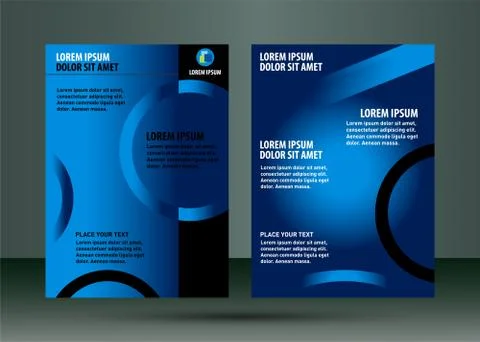 Leaflet template design Illustrazione stock