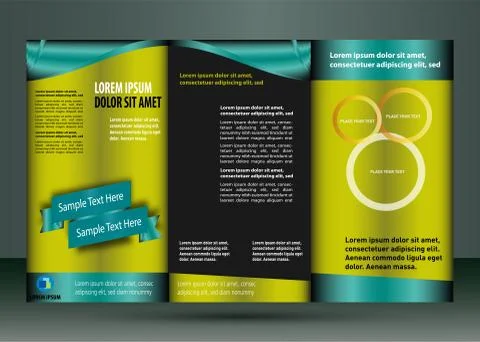 Leaflet template element vector Stock Illustration
