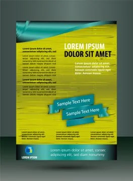 Leaflet template Stock Illustration