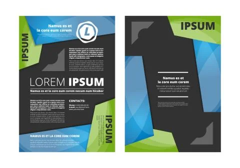 Leaflet template Stock Illustration