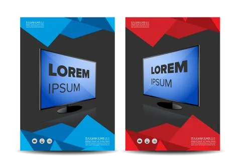 Leaflet with TV Stock Illustration