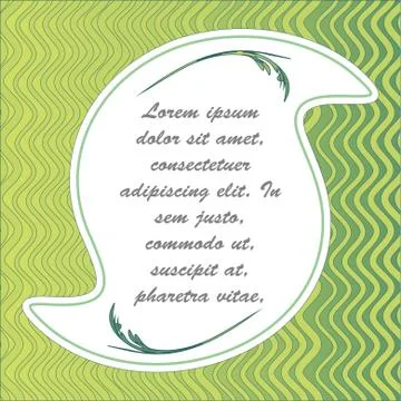 Leaflet with wavy lines Stock Illustration