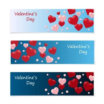 Leaflets, flyers and invitations. Valentine's Day. Heart on a background of.. Stock Illustration