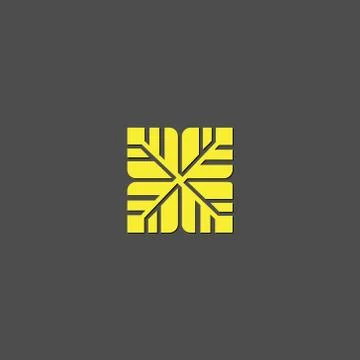 Leafs, abstract vector logo design template. Green eco creative concept icon Stock Illustration