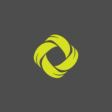 Leafs, abstract vector logo design template. Green eco creative concept icon Stock Illustration