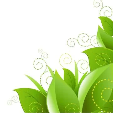 Leafs and grass Stock Illustration