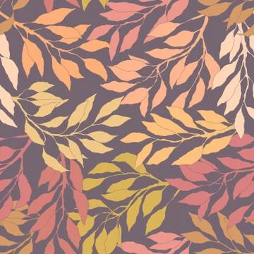 Leafs autumn seamless pattern 스톡 일러스트