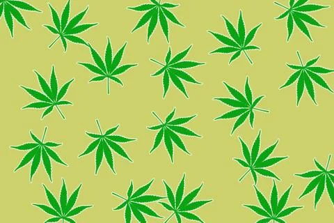 Leafs of cannabis background,abstract background Stock Illustration
