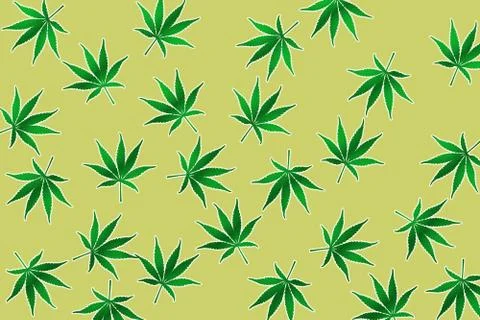 Leafs of cannabis background,abstract background Stock Illustration