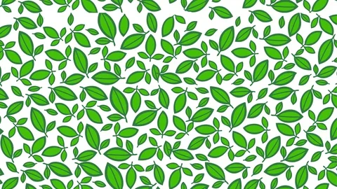 Leafs eco green falling foliage motion illustration Stock Footage 126807927