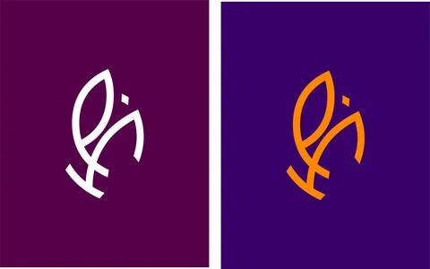 Leafs flat minimalist logo design isolated on various background イラスト素材