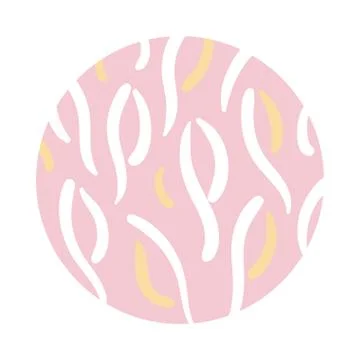 Leafs organic pattern block style Illustrazione stock