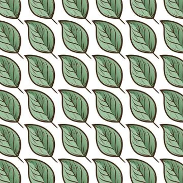 Leafs plant pattern icon Stock Illustration