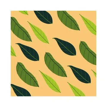 Leafs plants tropical pattern background 스톡 일러스트